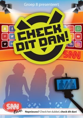 afbeelding van poster van afscheidsmusical Check dit dan!